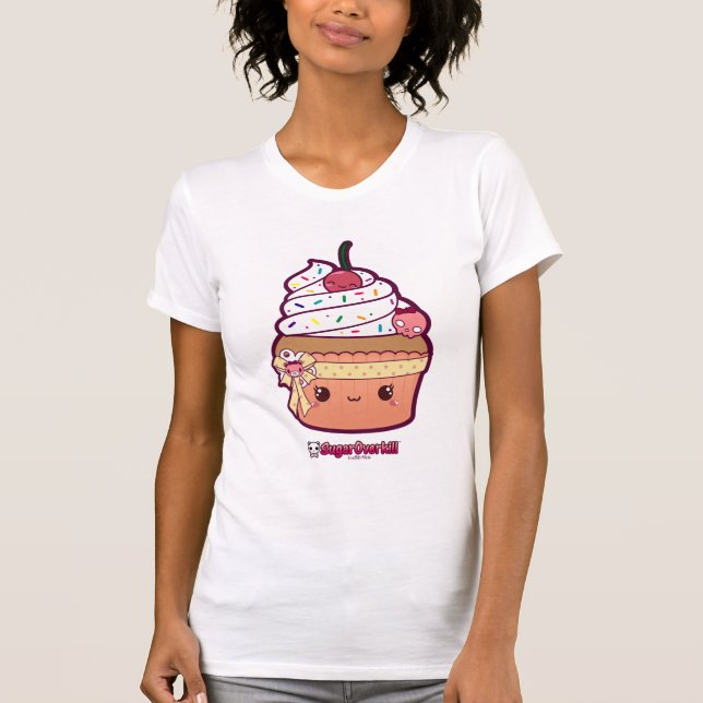 Camiseta Srta. Vanilla Kawaii Cupcake (Anverso)