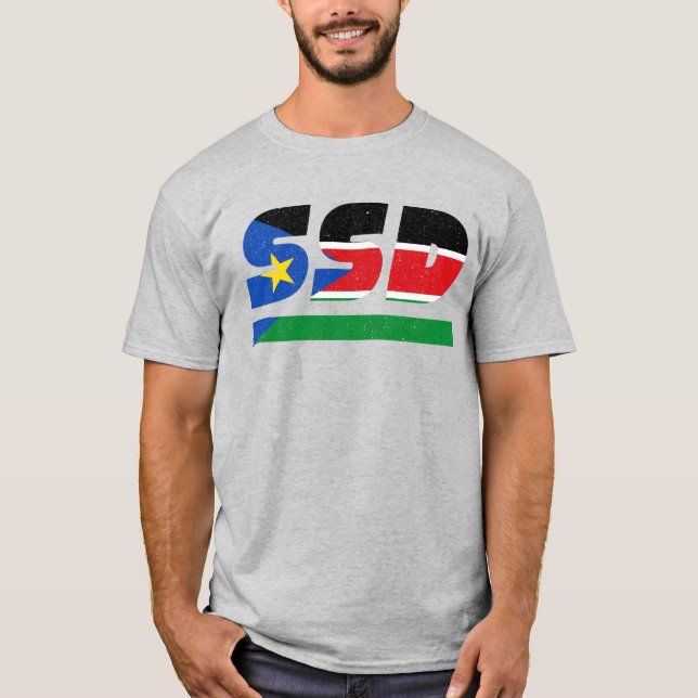 Camiseta SSD South Sudan African ISO Code 3166 (Anverso)