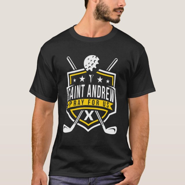 Camiseta St Andrew Golfing Patron Saint Of Golf Catholic Sa (Anverso)