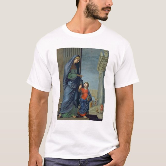 Camiseta St Anne que lleva a la Virgen al templo (Anverso)