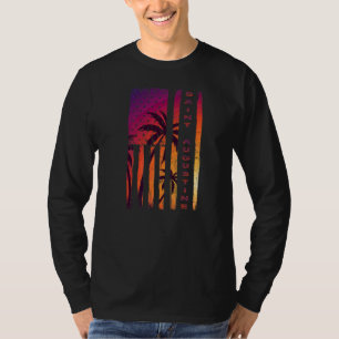 Camiseta St Augustine Beach Vacation Florida Sunset Palm Us