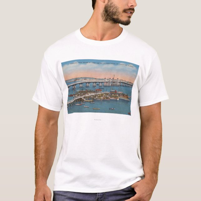 Camiseta St Augustine, FL - vista del puente de leones (Anverso)