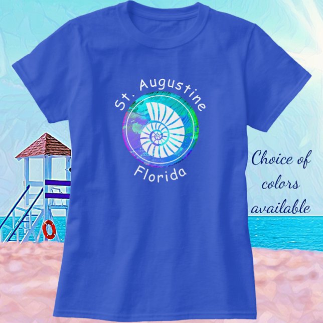 Camiseta St. Augustine Florida Bonito Nautilus Seashell (Subido por el creador)