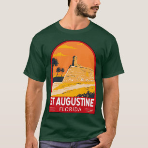 Camiseta St Augustine Florida Travel Art Emblem TShirt