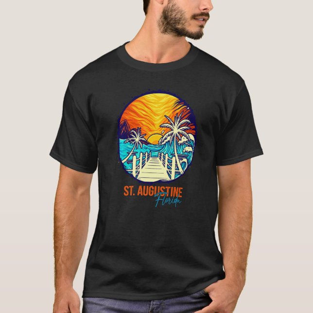 Camiseta St. Augustine Sunset Matching Vacations Friends Fa (Anverso)