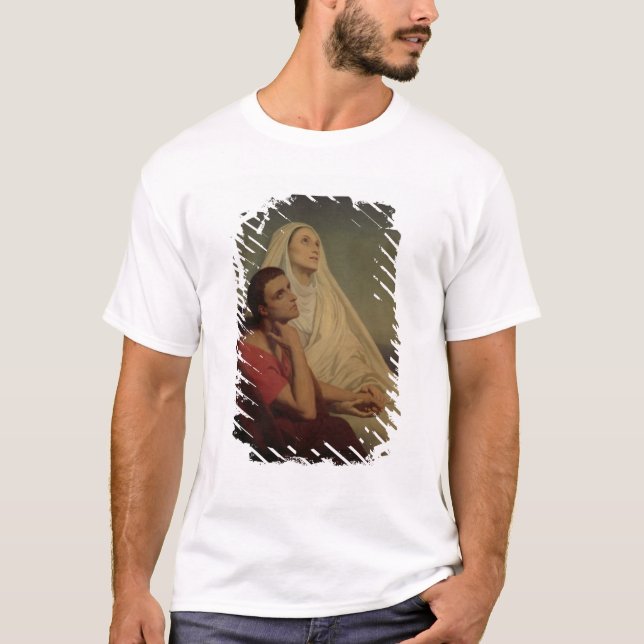 Camiseta St Augustine y su St. Mónica, 1855 de la madre (Anverso)