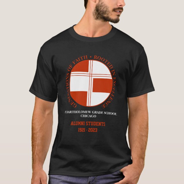 Camiseta St. Bartholomew: Alumnado de la escuela T-Shirt (Anverso)