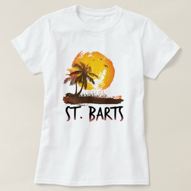 Camiseta St. Barts grunge (Diseño del anverso)