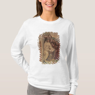 Camiseta St. Benedicto contra un paisaje, a partir de la