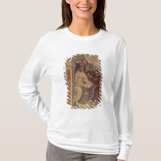 Camiseta St. Benedicto contra un paisaje, a partir de la (Anverso)