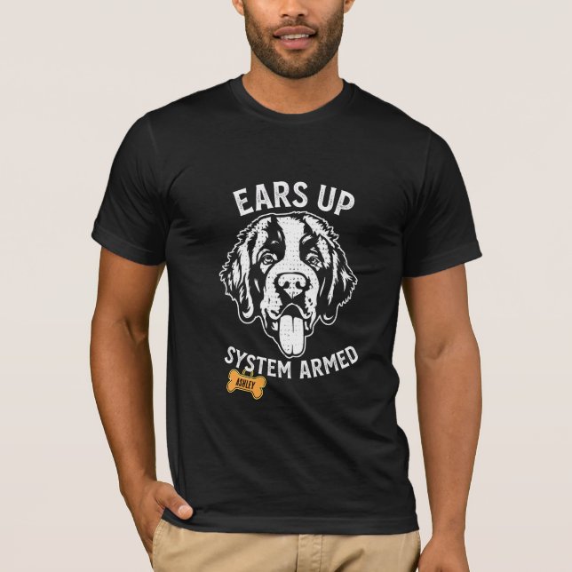 Camiseta St. Bernard Big dog Armed (Anverso)