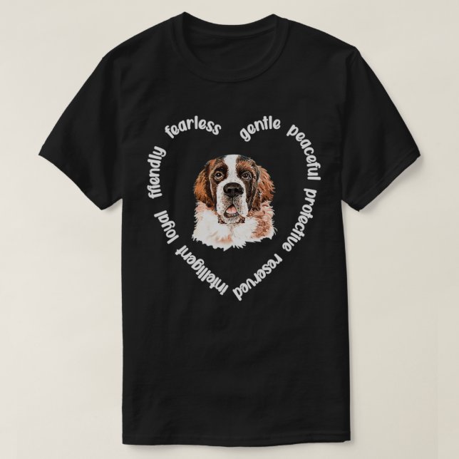 Camiseta St Bernard Dog Heart Saint Bernard Mom St Bernard (Diseño del anverso)