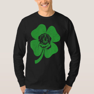 Camiseta St Bernard Dog Irish Green Shamrock C St Patricks
