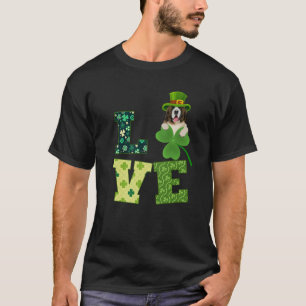 Camiseta St. Bernard Dog Shamrock St. Patricks Day Funny Ir