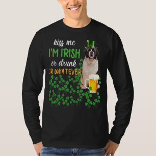 Camiseta St Bernard Me Besa Soy Irlandés O Borracho O Lo Qu