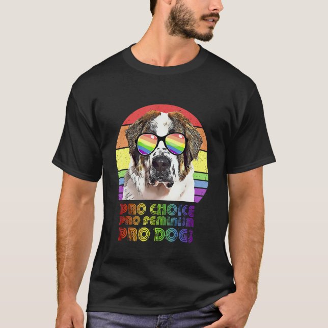 Camiseta St Bernard Pro Choice Pro Feminismo Pro Perros Lgb (Anverso)