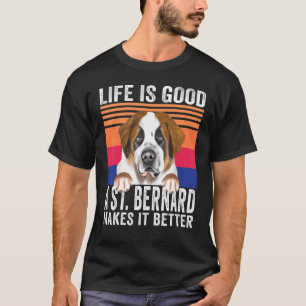 Camiseta St Bernards Hace que tu vida sea buena vintage