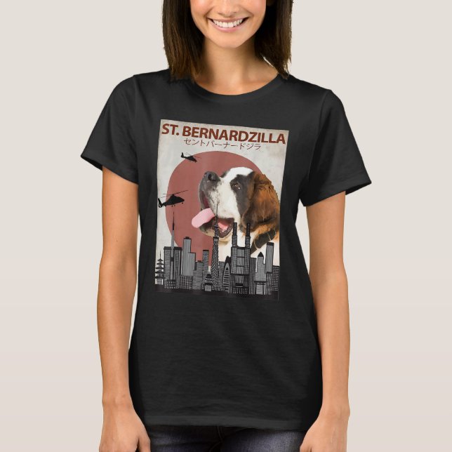 Camiseta St. Bernardzilla Funny Saint Bernard Perro Amantes (Anverso)