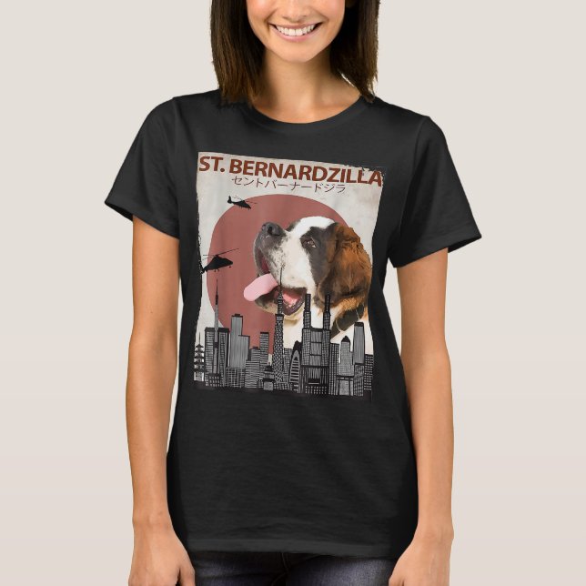 Camiseta St. Bernardzilla Funny Saint Bernard Perro Amantes (Anverso)