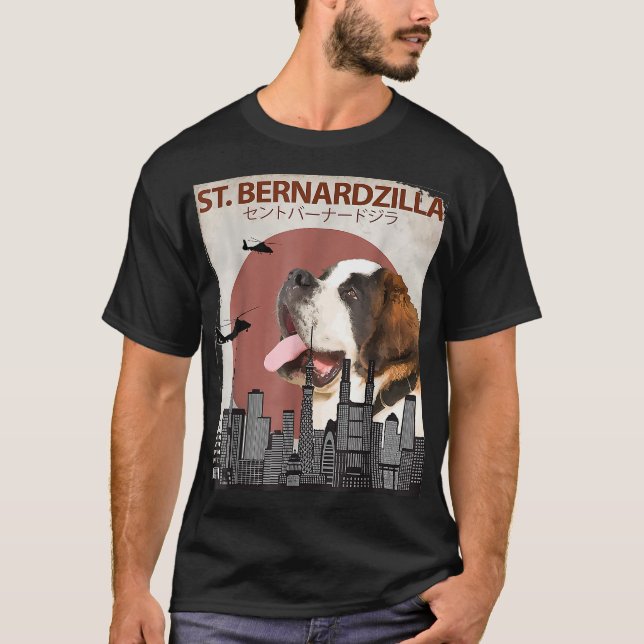Camiseta St. Bernardzilla Funny Saint Bernard Perro Amantes (Anverso)