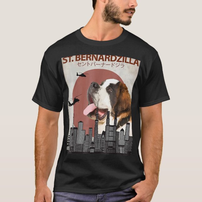 Camiseta St. Bernardzilla Funny Saint Bernard Perro Amantes (Anverso)
