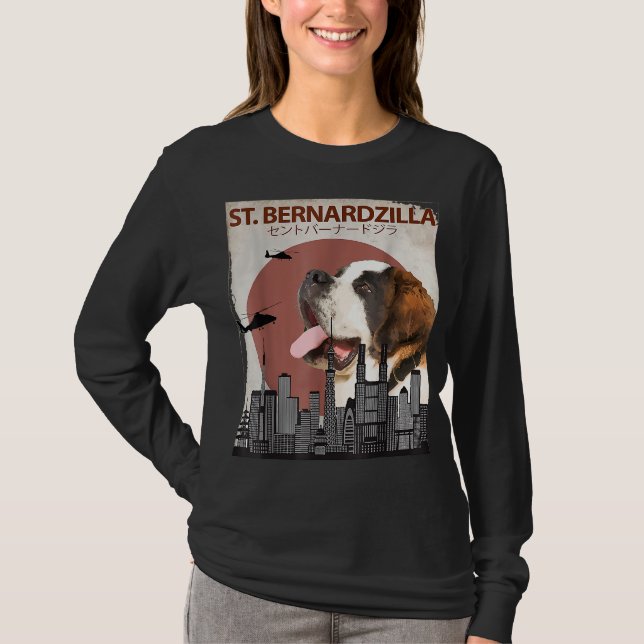 Camiseta St. Bernardzilla Funny Saint Bernard Perro Amantes (Anverso)