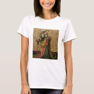 Camiseta St. Catherine de Alexandría (aceite en el panel)