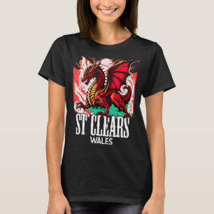 Camiseta St Clearing Wales Welsh Flag Y Ddraig Goch Dragon