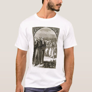 Camiseta St. Columba que canta, y atacado por los druidas,