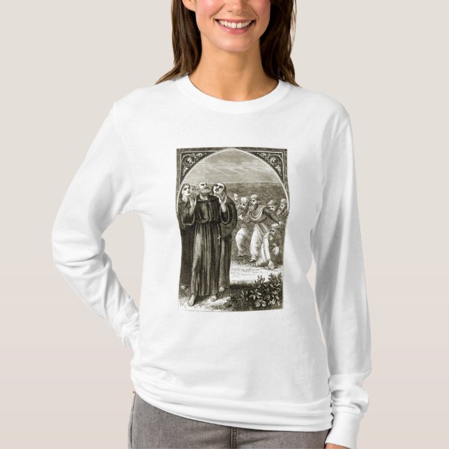 Camiseta St. Columba que canta, y atacado por los druidas, (Anverso)