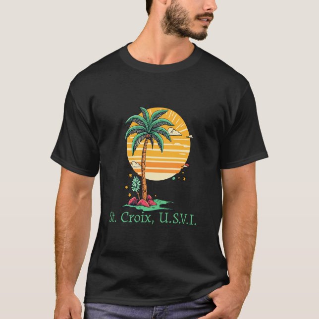 Camiseta St. Croix usvi US Virgin Island Souvenir Vacation  (Anverso)