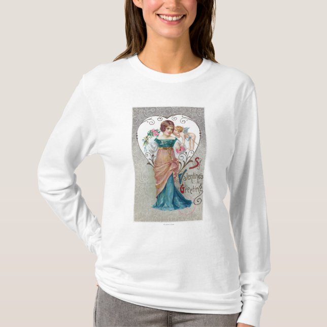 Camiseta St. Cupid del saludo de la tarjeta del día de San (Anverso)