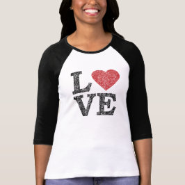 Camiseta St Día de San Valentín LOVE con corazón