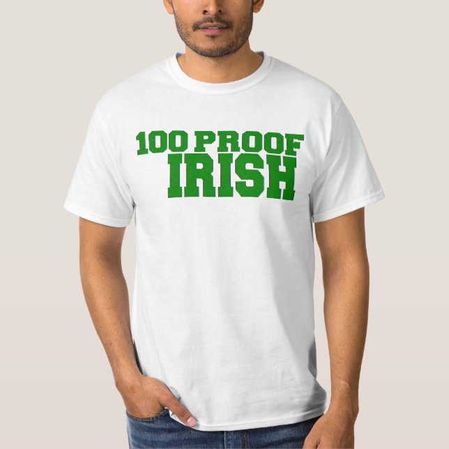 CAMISETA ST. DÍA DEL PATRICK '100 PRUEBAS IRLANDESES' BEBER (Anverso)