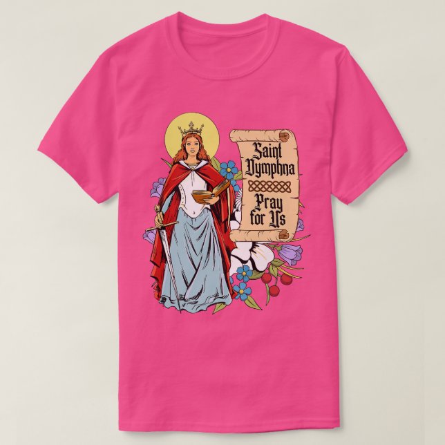 Camiseta St Dymphna Pety Lily Patrón Saint Mental Health (Diseño del anverso)