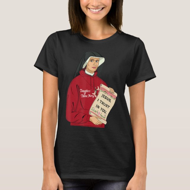 Camiseta St Faustina Kowalska Gran Amor Cita Católica Div (Anverso)