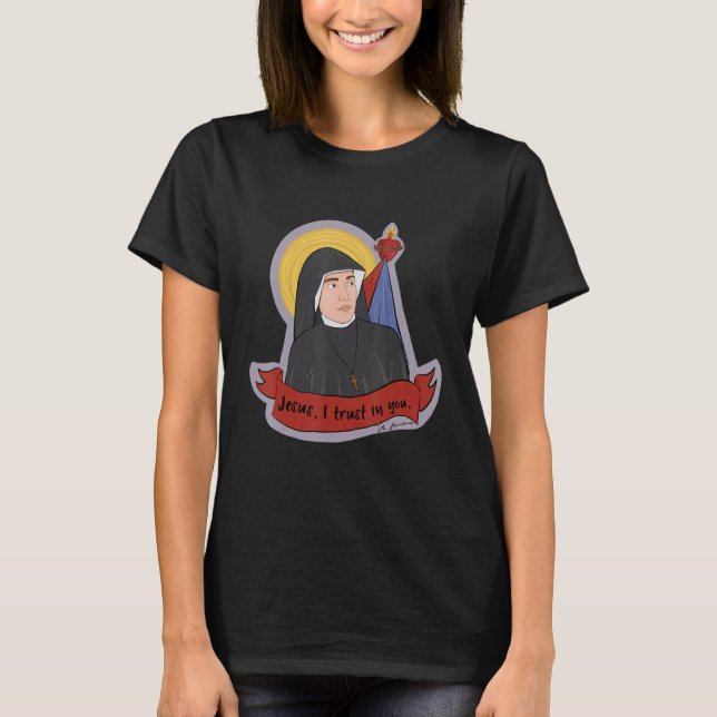 Camiseta St Faustina Kowalska Gran Amor Cita Católica Div (Anverso)