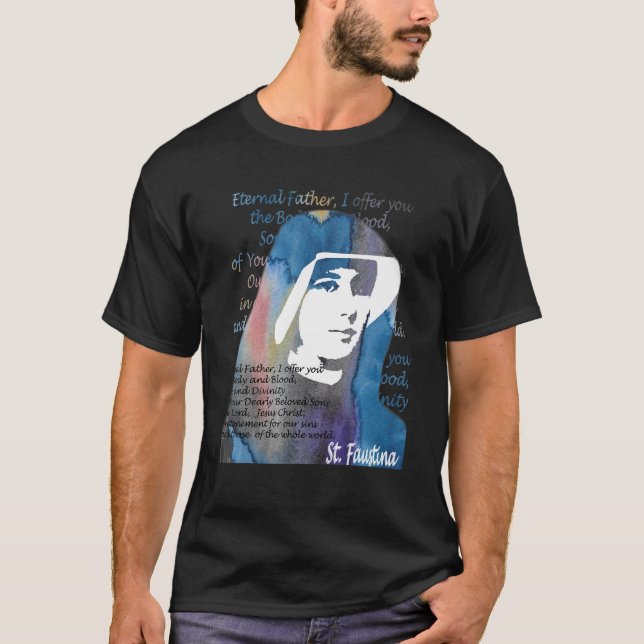 Camiseta St Faustina Kowalska Gran Amor Cita Católica Div (Anverso)