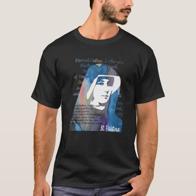 Camiseta St Faustina Kowalska Gran Amor Cita Católica Div (Anverso)
