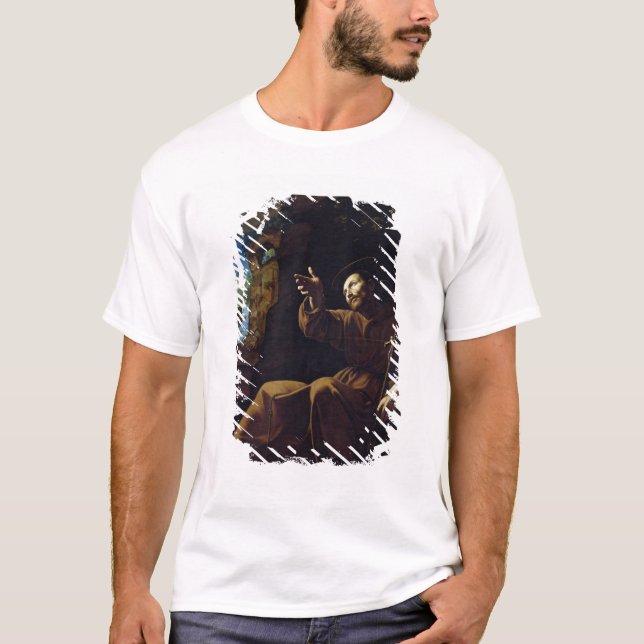 Camiseta St Francis de Assisi consoló por un ángel (Anverso)
