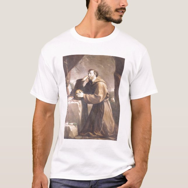 Camiseta St Francis de Assisi en el rezo (Anverso)