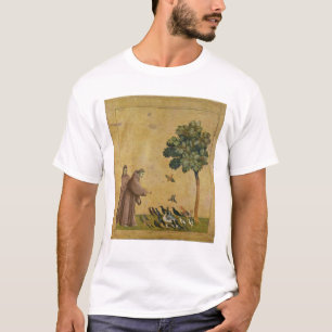 Camiseta St Francis de Assisi que predica a los pájaros