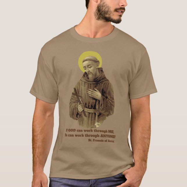 Camiseta St Francis de la cita de Assisi (Anverso)