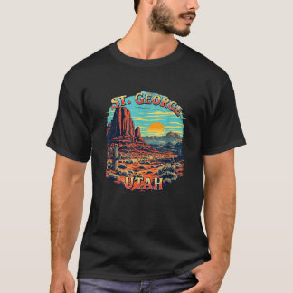 Camiseta St George Desierto Montaña Vintage St George Utah