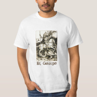Camiseta ST. GEORGE Y DRAGON, Blanco Negro