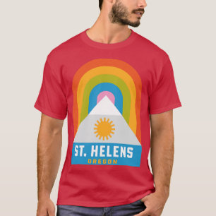 Camiseta St Helens Oregon Rainbow Camping HIking