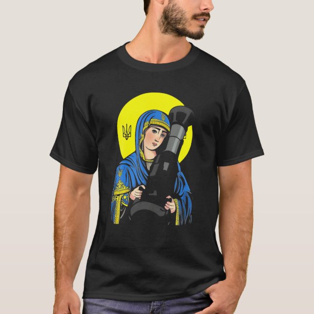Camiseta St. Javelin El Protector De Ucrania Retro De Vinta (Anverso)