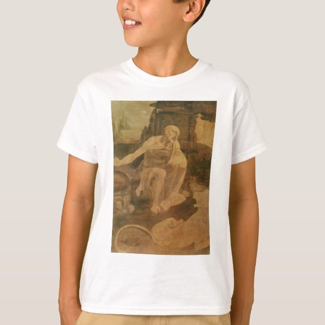Camiseta St Jerome en el desierto de Leonardo da Vinci (Anverso)