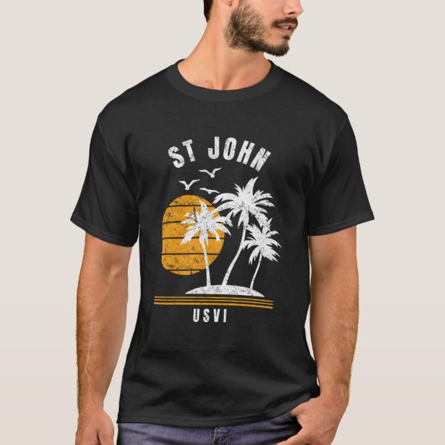 Camiseta St John Island Usvi Caribbean Vacation Souvenir (Anverso)