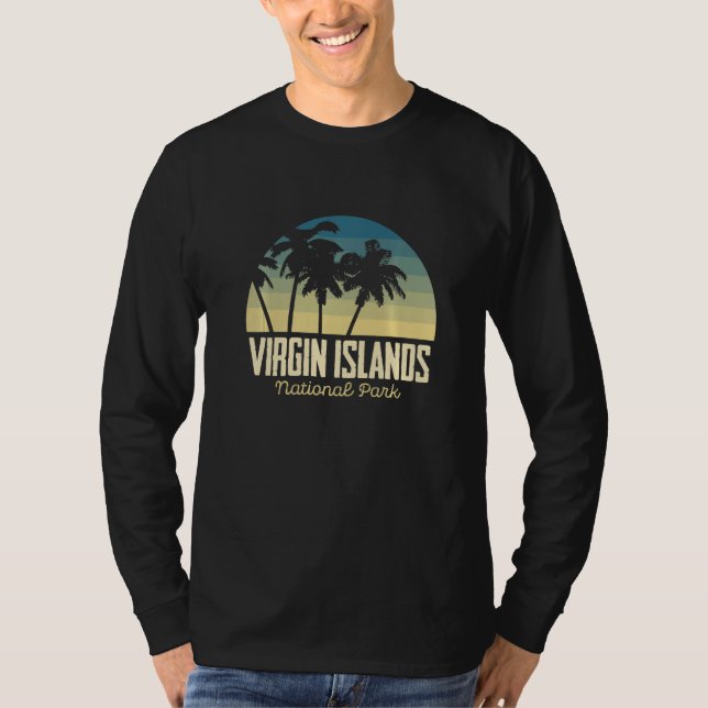 Camiseta St. John Palm trees National Park Virgin Islands S (Anverso)